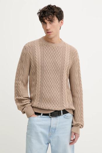 Bavlnený sveter Tommy Jeans hnedá farba, ľahký, DM0DM22101
