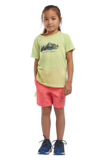 Detské krátke nohavice Jack Wolfskin TURBULENCE SHORTS K ružová farba, jednofarebné, nastaviteľný pás A63685