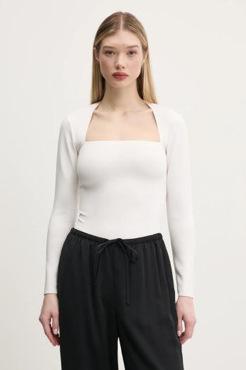 Body Abercrombie & Fitch biela farba, KI139-5207