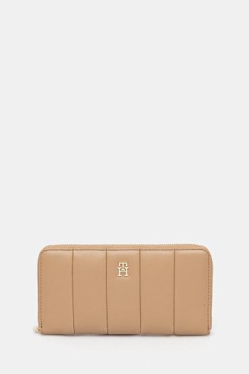 Peňaženka Tommy Hilfiger dámska, béžová farba, AW0AW17747