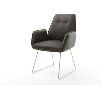 Jedálenská stolička Zoa-Flex antracit vintage tenká základňa