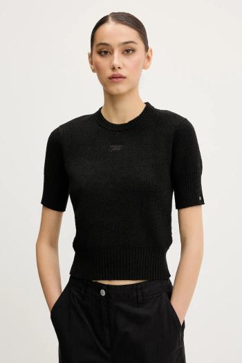 Sveter Tommy Jeans čierna farba, DW0DW20380