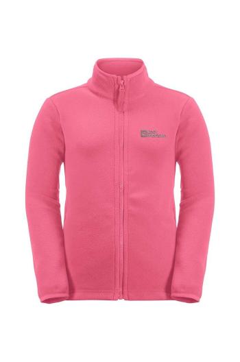 Detská mikina Jack Wolfskin TAUNUS JACKET K ružová farba, jednofarebná