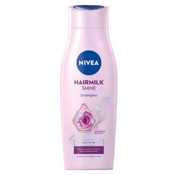 Nivea Ošetrujúci šampón s mliečnymi a hodvábnymi proteínmi na unavené vlasy bez lesku Hairmilk Shine (Care Shampoo) 250 ml
