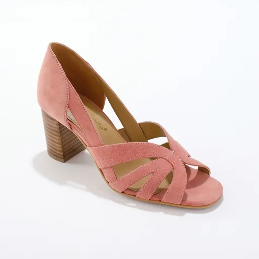 Kožené sandále s otvorenou špičkou