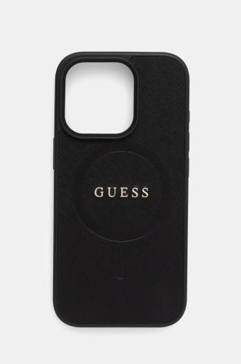 Puzdro na mobil Guess iPhone 16 Pro 6.3 čierna farba, GUHMP16LPSAHMCK