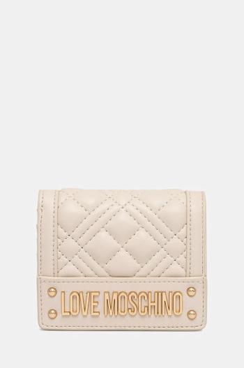 Peňaženka Love Moschino dámska, béžová farba, JC5601PP0L