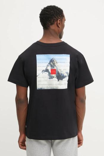 Bavlnené tričko The North Face pánske, čierna farba, s potlačou, NF0A8BXYJK31