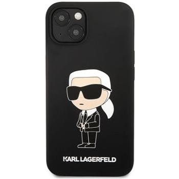 Karl Lagerfeld Liquid Silicone Ikonik NFT Zadný Kryt pre iPhone 13 Black (KLHCP13MSNIKBCK)
