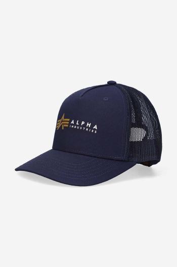 Šiltovka Alpha Industries 106901.07-navy, tmavomodrá farba, s potlačou