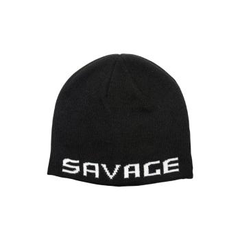 Savage Gear Zimní čepice Logo Beanie Black/White,Savage Gear Zimní čepice Logo Beanie Black/White