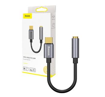 Baseus L54 USB Type-C audioadapter + 3,5 mm-es mini jack csatlakozó, szürke