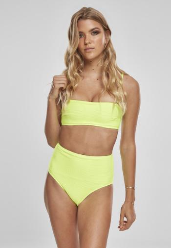 Urban Classics Ladies High Waist Bandeau Bikini electriclime - XS