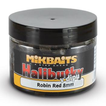 Mikbaits pelety halibutky v dipe 8 mm 150 ml - robin red