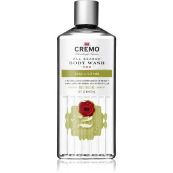 Cremo Sage and Citrus Body Wash čistiaci sprchový gél pre mužov 475 ml