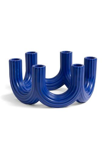 Dekoračný svietnik &k amsterdam churros blue 11 cm modrá farba