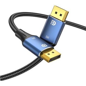Vention Cotton Braided DP Male to Male HD Cable 8K 2 m Blue Aluminum Alloy Type (HCELH)