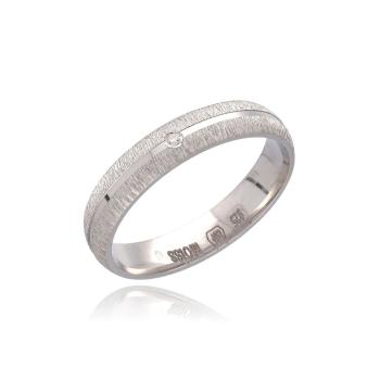 MOISS Snubný strieborný prsteň so zirkónom RL000087-P 60 mm