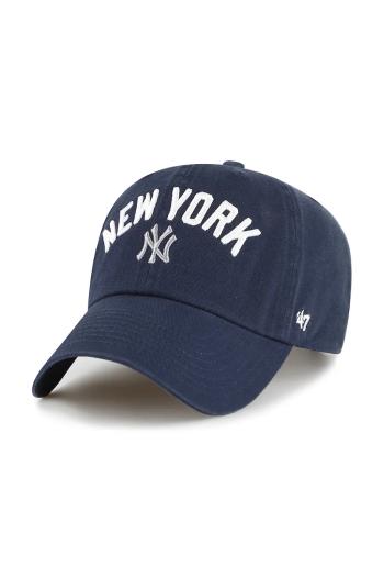 Bavlnená šiltovka 47 brand MLB New York Yankees tmavomodrá farba, jednofarebná, B-RGWSC17GWS-NYE