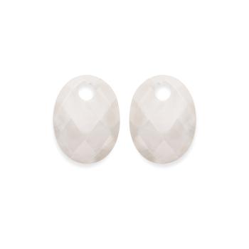 Sparkling Jewels Oválne prívesky na náušnice z perlete EAPEARL-MO
