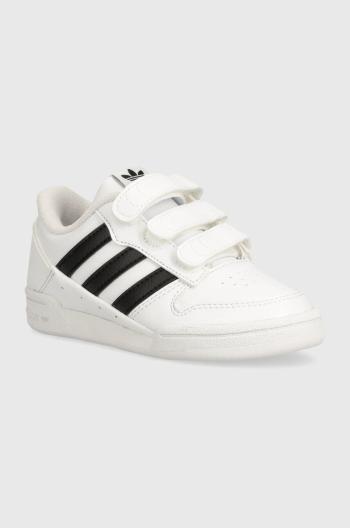 Detské kožené tenisky adidas Originals TEAM COURT 2 STR CF biela farba, ID6634