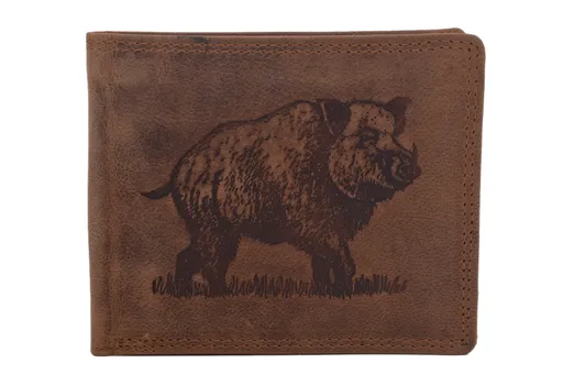 Pánska peňaženka MERCUCIO svetlohnedá embos diviak celý 2911908