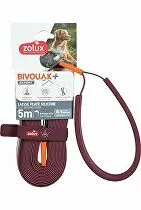 Vodítko pre psov BIVOUAK ploché, silikónové 15mm/5m červené Zolux