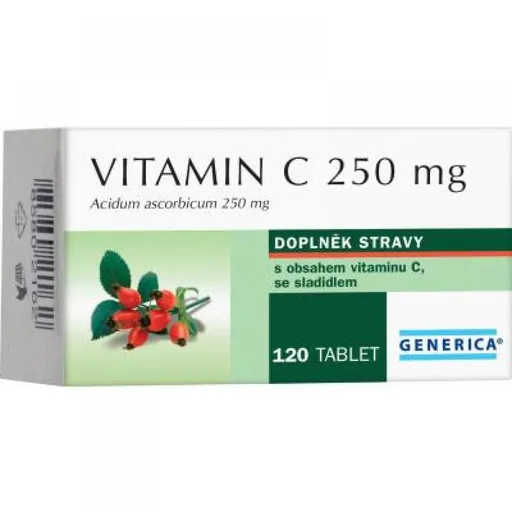 GENERICA Vitamín C 250 mg 120 tabliet