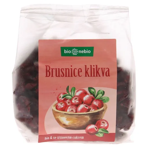 BIO NEBIO Brusnice kľukva s trstinovým cukrom BIO 200 g