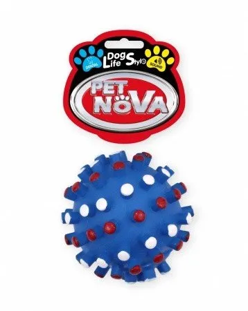 PET NOVA DOG LIFE STYLE Hračka v tvare ježka s výčnelkami 8,5 cm