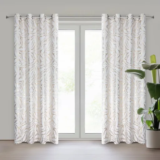 ArtFir Záves MILENA K | biela/šampaň 140 x 250 cm