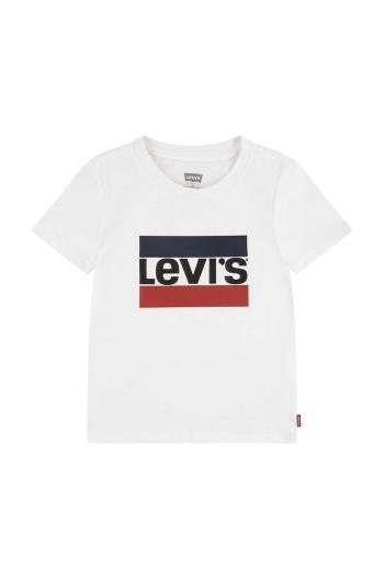 Detské tričko Levi's biela farba