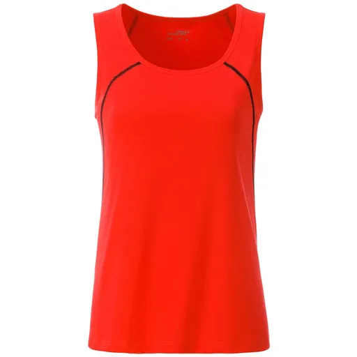 James & Nicholson (Daiber) Dámske funkčné tielko JN493 - Jasnooranžová / čierna | XS