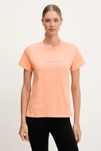 Bavlnené tričko Helly Hansen CORE dámske, oranžová farba, 54591