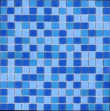 Sklenená mozaika Premium Mosaic modrá 33x33 cm mat MOS20MIX1HM