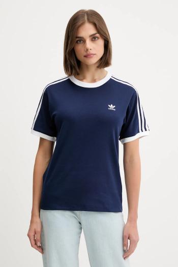 Tričko adidas Originals 3 Stripe Tee dámske, modrá farba, JY4852