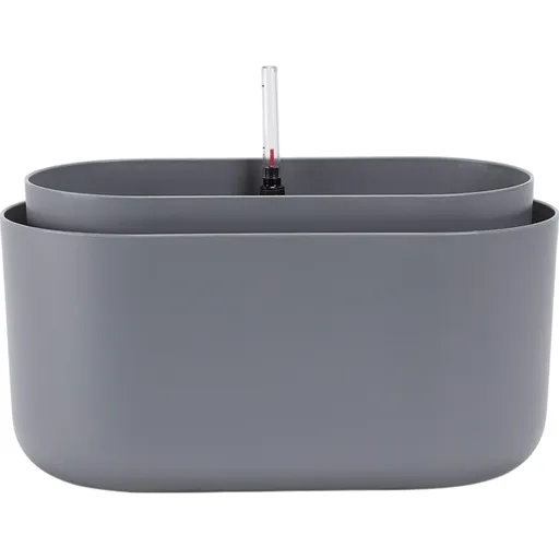 Plastia Samozavlažovací truhlík Tolita sivá, 31 x 16 cm