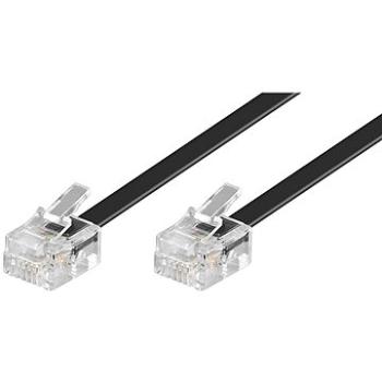 PremiumCord telefónny rovný 6P4C (RJ-11) plug – 6P4C (RJ-11) plug 3 m – čierny (tk6-03b)