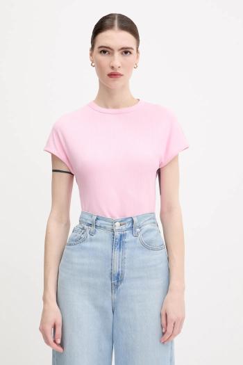 Tričko Tommy Hilfiger dámske, ružová farba, WW0WW45731