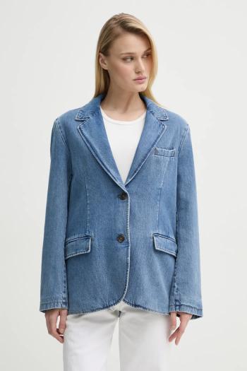 Rifľová bunda Levi's STELLA RELAXED BLAZER jednoradová, jednofarebná, 001FX