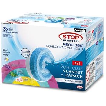 CERESIT - Stop vlhkosti Aero 360°, náhradné tablety Triopack AROMA, 3× 450 g (9000101124361)