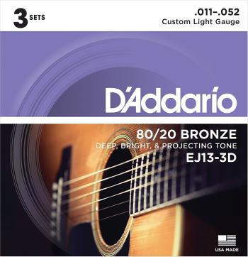 D'Addario EJ13-3D Struny pre akustickú gitaru