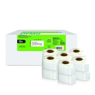 Dymo 2177563, 54mm x 25mm, biele papierové etikety