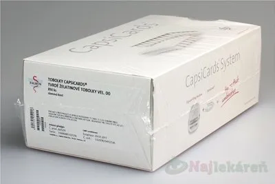 Fagron CapsiCards žel. kapsule vel´. 00 slonovinové 850 ks kartón 17x50 ks 1 bal. 1x1