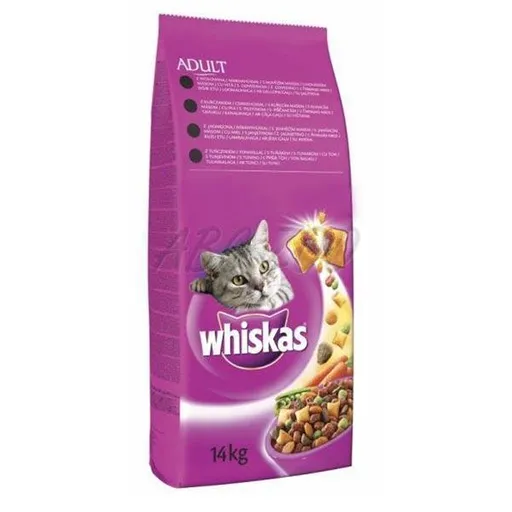 WHISKAS Adult cat granule pre mačky s kuracím mäsom 14kg