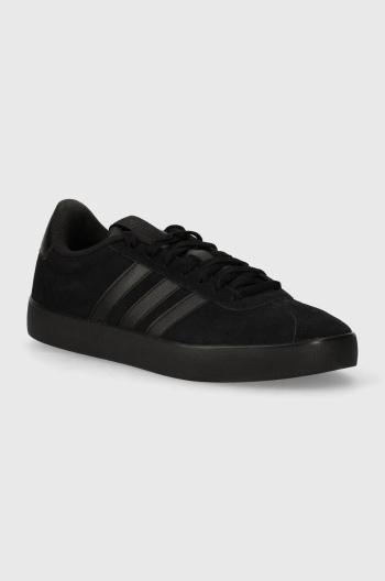 Semišové tenisky adidas  Vl Court čierna farba, ID9184