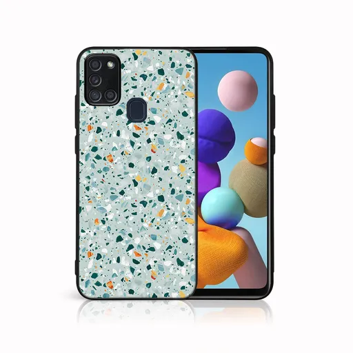 MY ART Ochranný obal pre Samsung Galaxy A21s BLUE TERRAZZO (164)