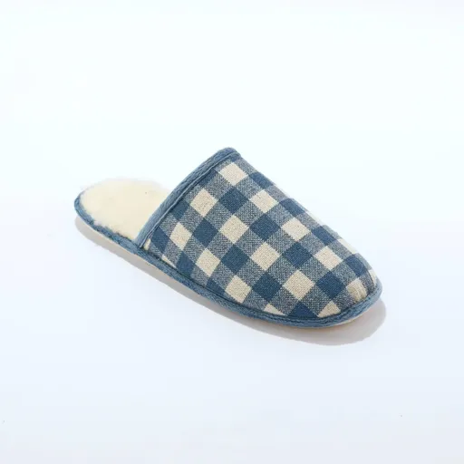 Kockované domáce šľapky