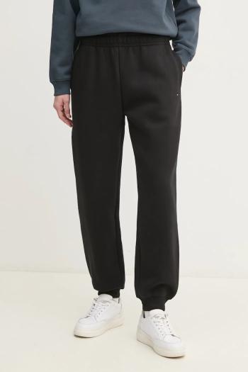 Tepláky Tommy Hilfiger čierna farba, jednofarebné, WW0WW45966