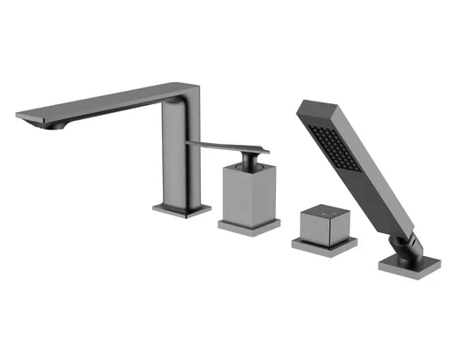 BESCO - 4 - otvorová vaňová batéria ASPIRA grafitová s príslušenstvom BABWA4GR